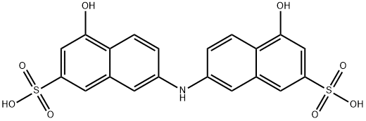 5,5'-Dihydroxy-2,2'-dinaphthylamine-7,7'-disulphonic acid Struktur