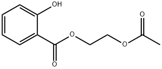 2-ヒドロキシ安息香酸2-(アセチルオキシ)エチル 化学構造式