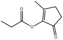3-メチル-2-(1-オキソプロポキシ)-2-シクロペンテン-1-オン 化学構造式