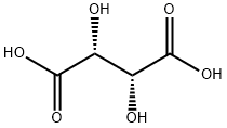 L-(+)-酒石酸 化学構造式