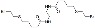 5-(2-bromoethylsulfanyl)-N-[2-[5-(2-bromoethylsulfanyl)pentanoylamino] ethyl]pentanamide Structure