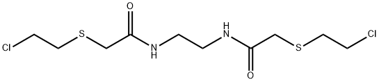 N,N'-エチレンビス[2-(2-クロロエチルチオ)アセトアミド] 化学構造式
