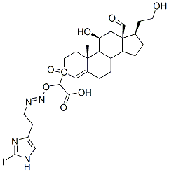 aldosterone-3-(O-carboxymethyl)oximino-(2-iodohistamine) Structure