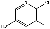 2-クロロ-3-フルオロ-5-ヒドロキシピリジン 化学構造式