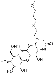 甲酯基乙基硫乙基 2-乙酰氨基-2-脱氧-4-O-(Β-D-吡喃半乳糖基)-Β-D-吡喃葡萄糖苷, 87019-31-6, 结构式