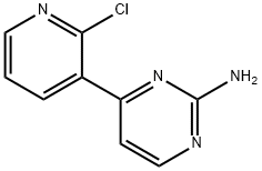 4-(2-クロロピリジン-3-イル)ピリミジン-2-アミン 化学構造式