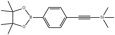 4-[1-(4,4,5,5-テトラメチル-1,3,2-ジオキサボロラン-2-イル)トリメチルシリルエチニル]ベンゼン 化学構造式