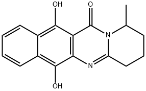 12H-Benzo[g]pyrido[2,1-b]quinazolin-12-one,  1,2,3,4-tetrahydro-6,11-dihydroxy-1-methyl- Structure