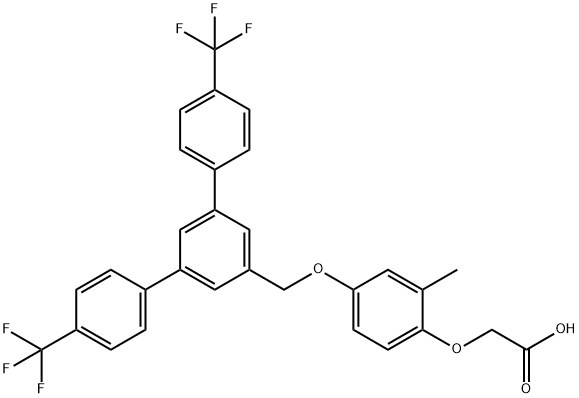 Acetic acid, 2-[4-[[4,4''-bis(trifluoroMethyl)[1,1':3',1''-terphenyl]-5'-yl]Methoxy]-2-Methylphenoxy]-|