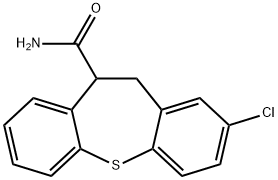 2-Chloro-10,11-dihydrodibenzo(b,f)thiepin-10-carboxamide 结构式