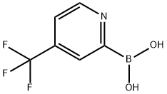 (4-(三氟甲基)吡啶-2-基)硼酸 结构式