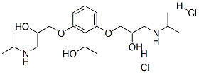1-[2-(1-hydroxyethyl)-3-[2-hydroxy-3-(propan-2-ylamino)propoxy]phenoxy ]-3-(propan-2-ylamino)propan-2-ol dihydrochloride 结构式