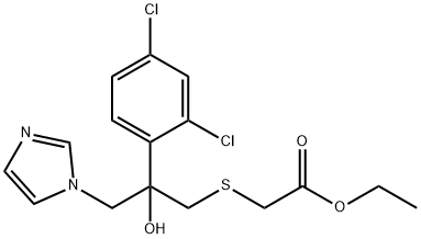 ethyl 2-[2-(2,4-dichlorophenyl)-2-hydroxy-3-imidazol-1-yl-propyl]sulfa nylacetate 化学構造式