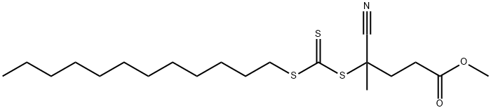 Pentanoic acid, 4-cyano-4-[[(dodecylthio)thioxoMethyl]thio]-, Methyl ester Struktur