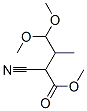 Butanoic acid, 2-cyano-4,4-dimethoxy-3-methyl-, methyl ester (9CI) Struktur