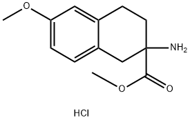 2-AMINO-6-METHOXY-1,2,3,4-TETRAHYDRO-NAPHTHALENE-2-CARBOXYLIC ACID METHYL ESTER HYDROCHLORIDE Structure