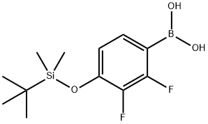 4-(T-ブチルジメチルシロキシ)-2,3-ジフルオロフェニルボロン酸 化学構造式