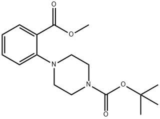 1-BOC-4-(2-甲氧基羰基苯基)哌嗪, 870703-74-5, 结构式