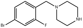 1-(4-BROMO-2-FLUOROBENZYL)PIPERAZINE 化学構造式