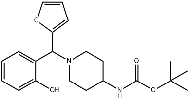 4-(BOC-AMINO)-1-[FURAN-2-YL(2-HYDROXYPHENYL)METHYL]PIPERIDINE Structure