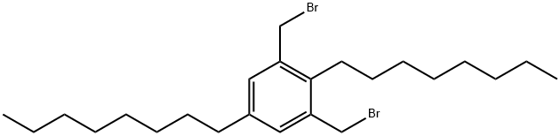 2,5-双(溴甲基)-1,4-二辛基苯, 870704-21-5, 结构式