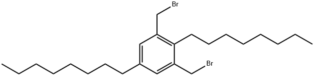 2,5-BIS(BROMOMETHYL)-1,4-DIOCTYLBENZENE Structure