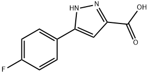 5-(4-フルオロフェニル)-1H-ピラゾール-3-カルボン酸 化学構造式