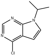 4-Chloro-7-isopropyl-7H-pyrrolo[2,3-d]pyrimidine 化学構造式