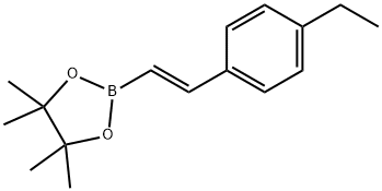 4-乙基-反-BETA-苯乙烯基硼酸频哪醇酯, 870717-91-2, 结构式