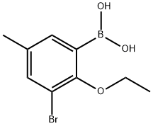 3-溴-2-乙氧基-5-甲基苯基硼酸, 870718-00-6, 结构式