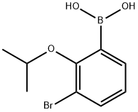 3-ブロモ-2-イソプロポキシフェニルボロン酸 化学構造式