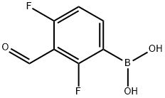 2,4-二氟-3-甲酰基苯基硼酸, 870718-06-2, 结构式