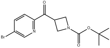 tert-butyl 3-[(5-bromopyridin-2-yl)carbonyl]
azetidine-1-carboxylate Struktur