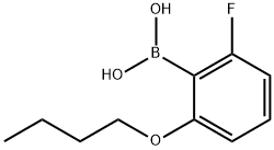 2-BUTOXY-6-FLUOROPHENYLBORONIC ACID Struktur