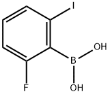 2-氟-6-碘苯基硼酸 结构式