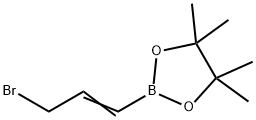 反式-3-溴-1-丙炔基-1-硼酸频那醇酯,870777-31-4,结构式