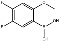 4,5-ジフルオロ-2-メトキシフェニルボロン酸 化学構造式