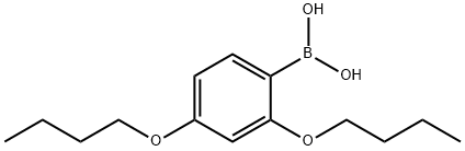 2,4-ジブトキシフェニルボロン酸 化学構造式