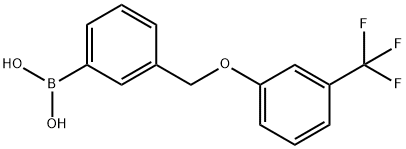 3-(3'-(三氟甲基)苯氧基甲基)苯基硼酸,870778-98-6,结构式