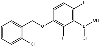 2,6-二氟-3-(2'-氯苄氧基)苯基硼酸,870778-99-7,结构式