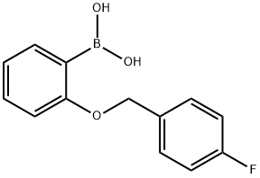 2-(4'-フルオロベンジルオキシ)フェニルボロン酸 化学構造式