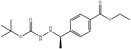 (R)-tert-butyl 2-(1-(4-(ethoxycarbonyl)phenyl)ethyl)hydrazinecarboxylate Structure