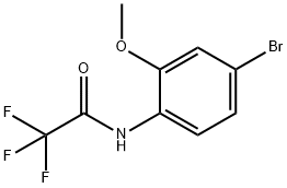 N-(4-ブロモ-2-メトキシフェニル)-2,2,2-トリフルオロアセトアミド 化学構造式