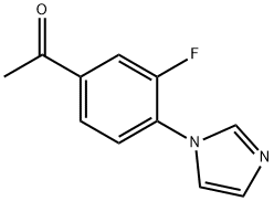 3-氟-4-(1-咪唑基)苯乙酮,870838-82-7,结构式