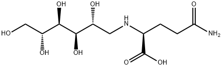 N2-[(2R,3R,4R,5R)-2,3,4,5,6-ペンタヒドロキシヘキシル]-L-グルタミン 化学構造式