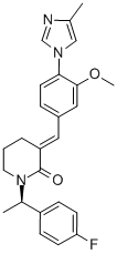 2-PIPERIDINONE,1-[(1R)-1-(4-FLUOROPHENYL)ETHYL]-3-[[3-METHOXY-4-(4-METHYL-1H-IMIDAZOL-1-YL)PHENYL]METHYLENE]-,(3E)- Struktur