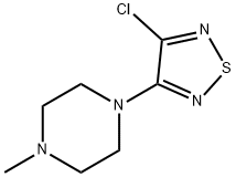 1-(4-クロロ-1,2,5-チアジアゾール-3-イル)-4-メチルピペラジン HYDROCHLORIDE 化学構造式