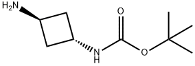 Carbamic acid, N-(trans-3-aminocyclobutyl)-, 1,1-dimethylethyl ester Structure