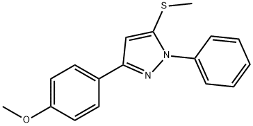 3-(4-METHOXYPHENYL)-5-METHYLTHIO-1-PHENYL-1H-PYRAZOLE Structure