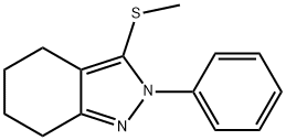 3-METHYLTHIO-2-PHENYL-4,5,6,7-TETRAHYDRO-2H-INDAZOLE Structure